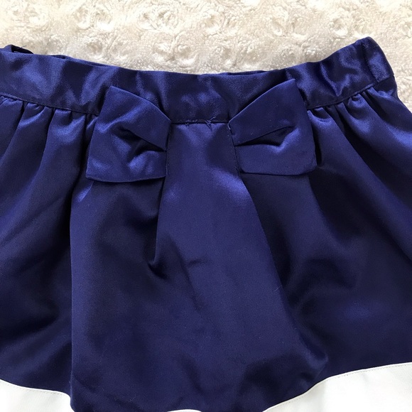 Janie and Jack Skirt Blue White Bow Front 18-24M - Picture 2 of 5